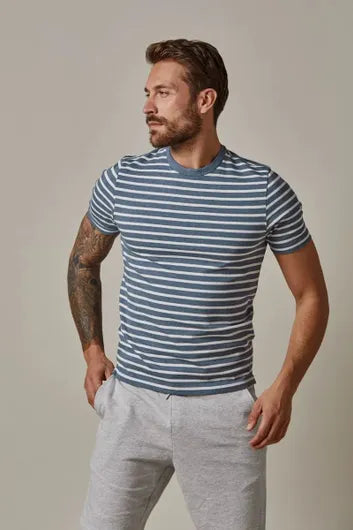 Profuomo striped blue T Shirt
