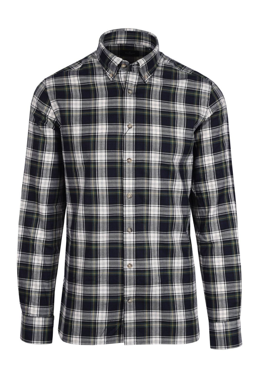 Hackett Heritage Tartan Long Sleeved Shirt Green Navy