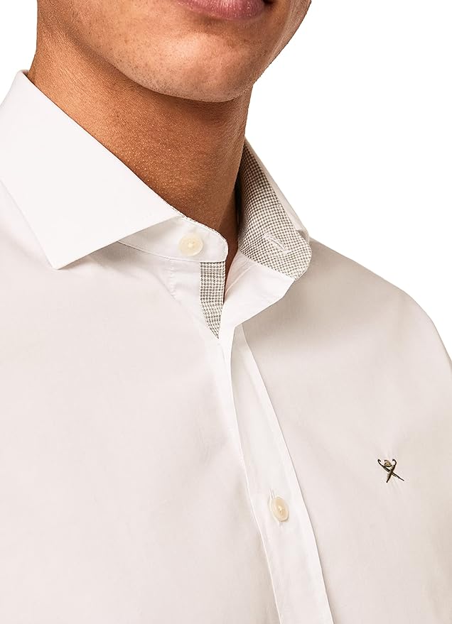 Hackett London Cotton Tensel Multi Shirt in white