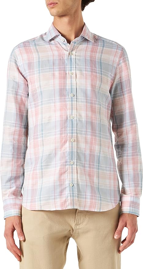 Hackett London slim fit pastel colours linen shirt