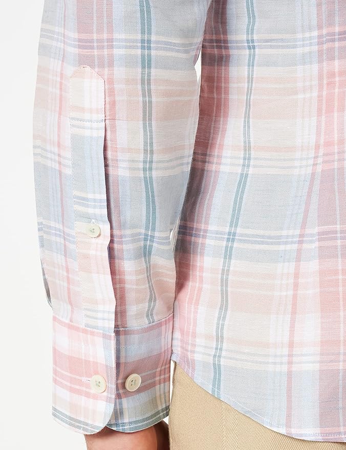 Hackett London slim fit pastel colours linen shirt