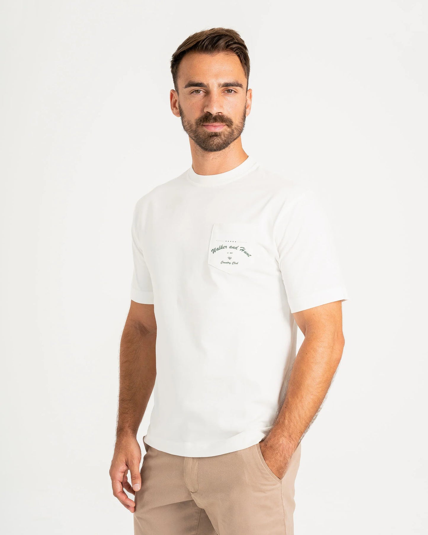 Walker & Hunt Country Club T Shirt off white