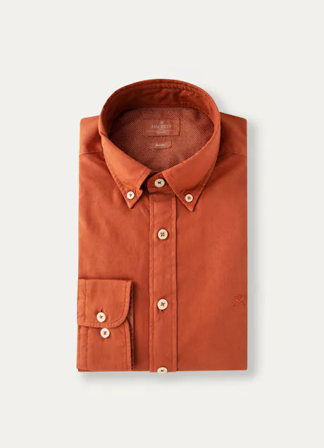 Hackett Brompton Slim Fit Oxford Shirt in Clay