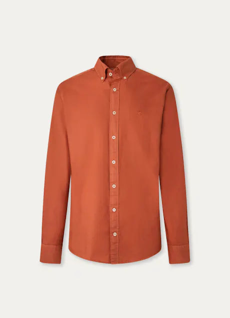 Hackett Brompton Slim Fit Oxford Shirt in Clay