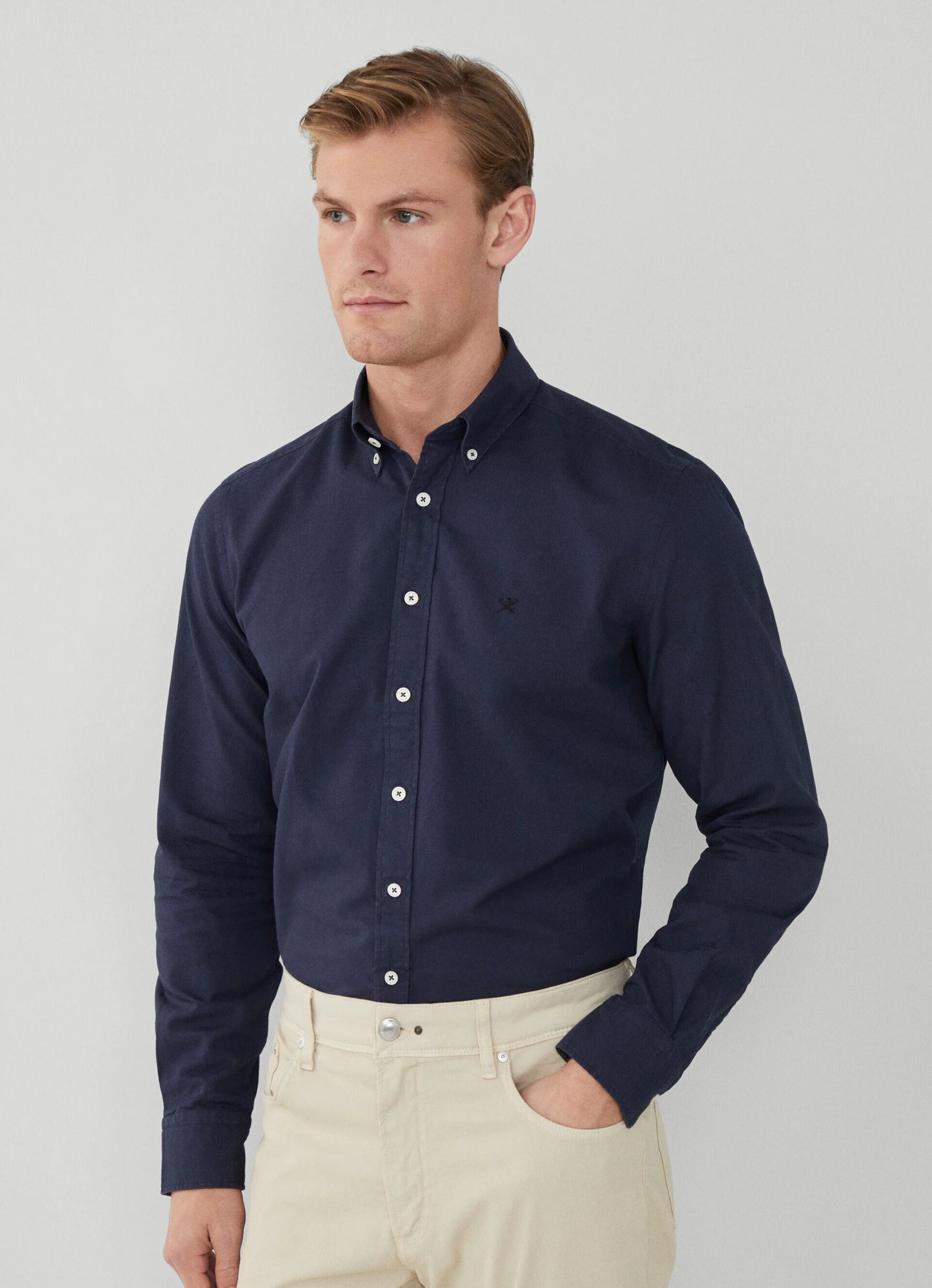 Hackett Brompton slim fit shirt in Navy