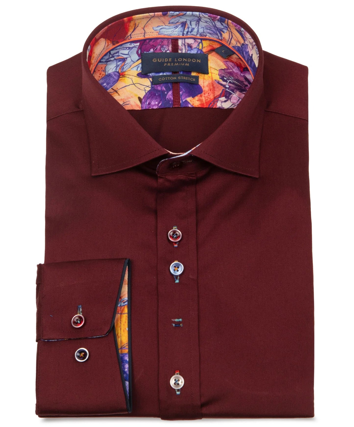 Guide London Burgundy Plain Shirt