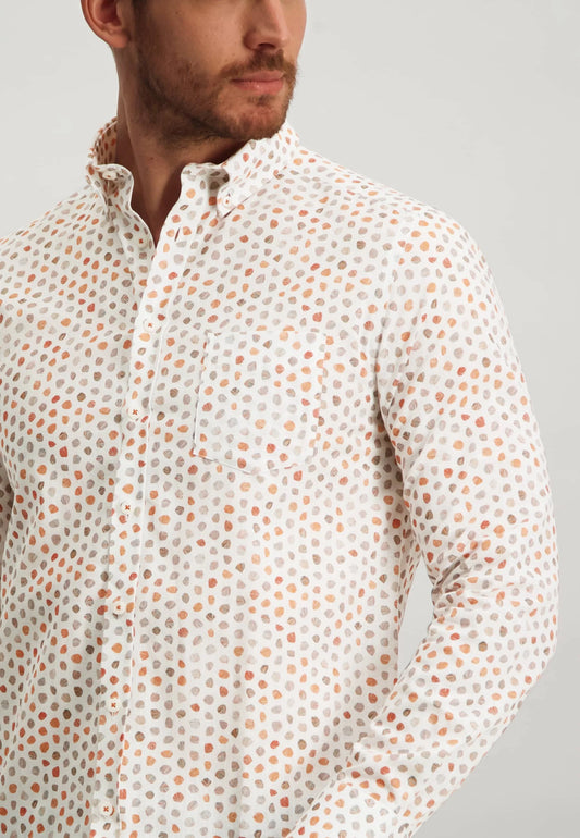 State of art patterned shirt in orange