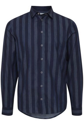 Casual Friday Long Sleeve Striped Shirt Navy Blue