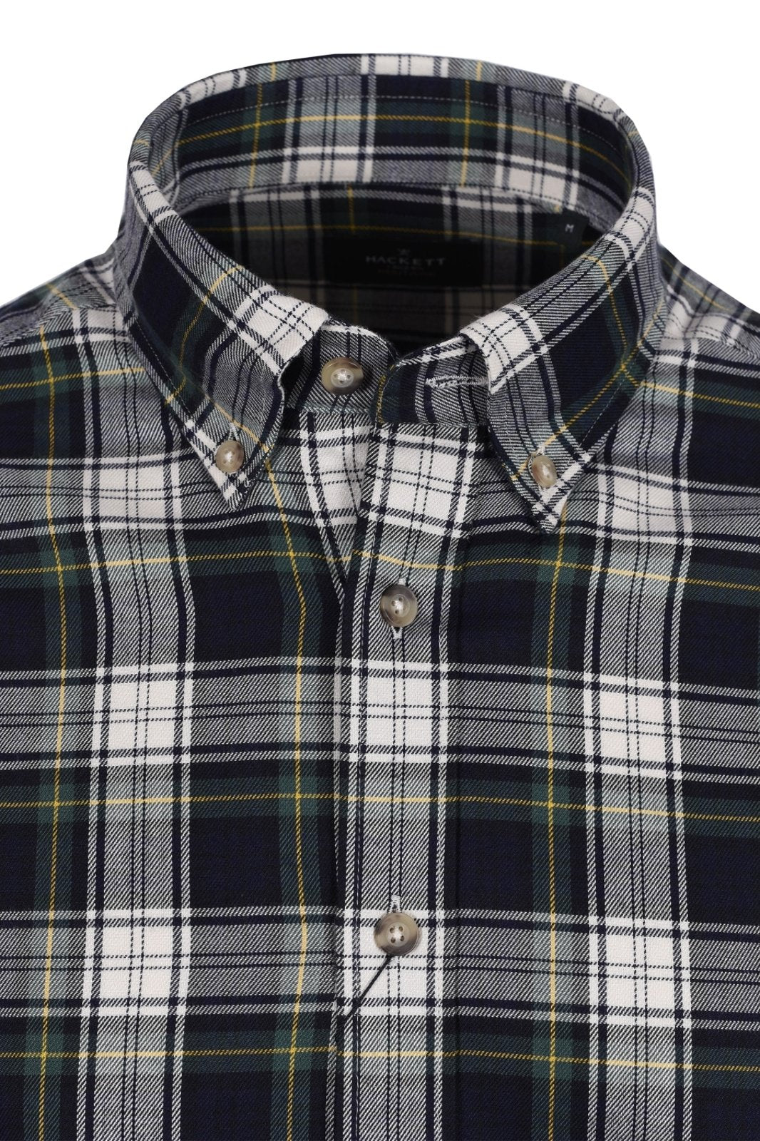 Hackett Heritage Tartan Long Sleeved Shirt Green Navy