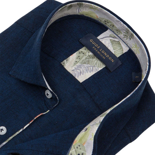 Guide London Navy Linen Shirt