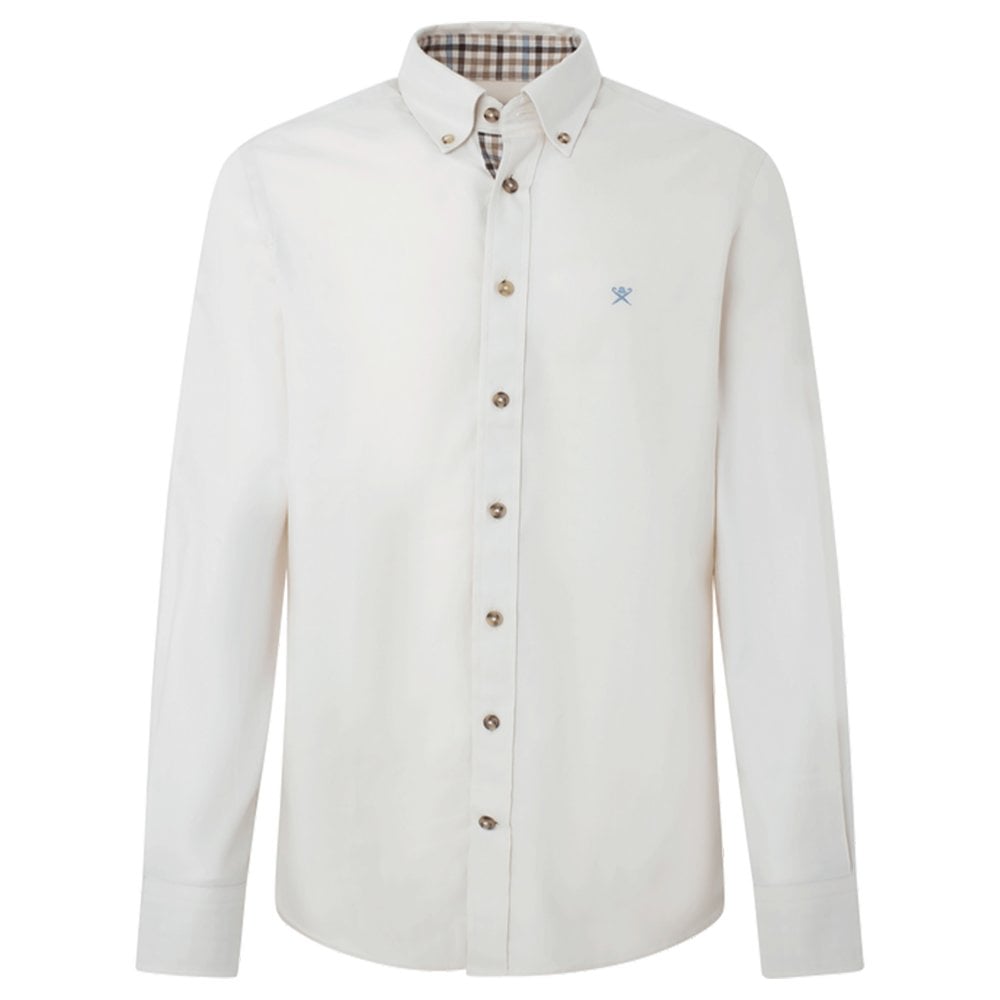 Hackett Flannel Multi Trim White Shirt