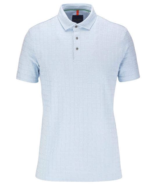 Guide London square texture polo shirt